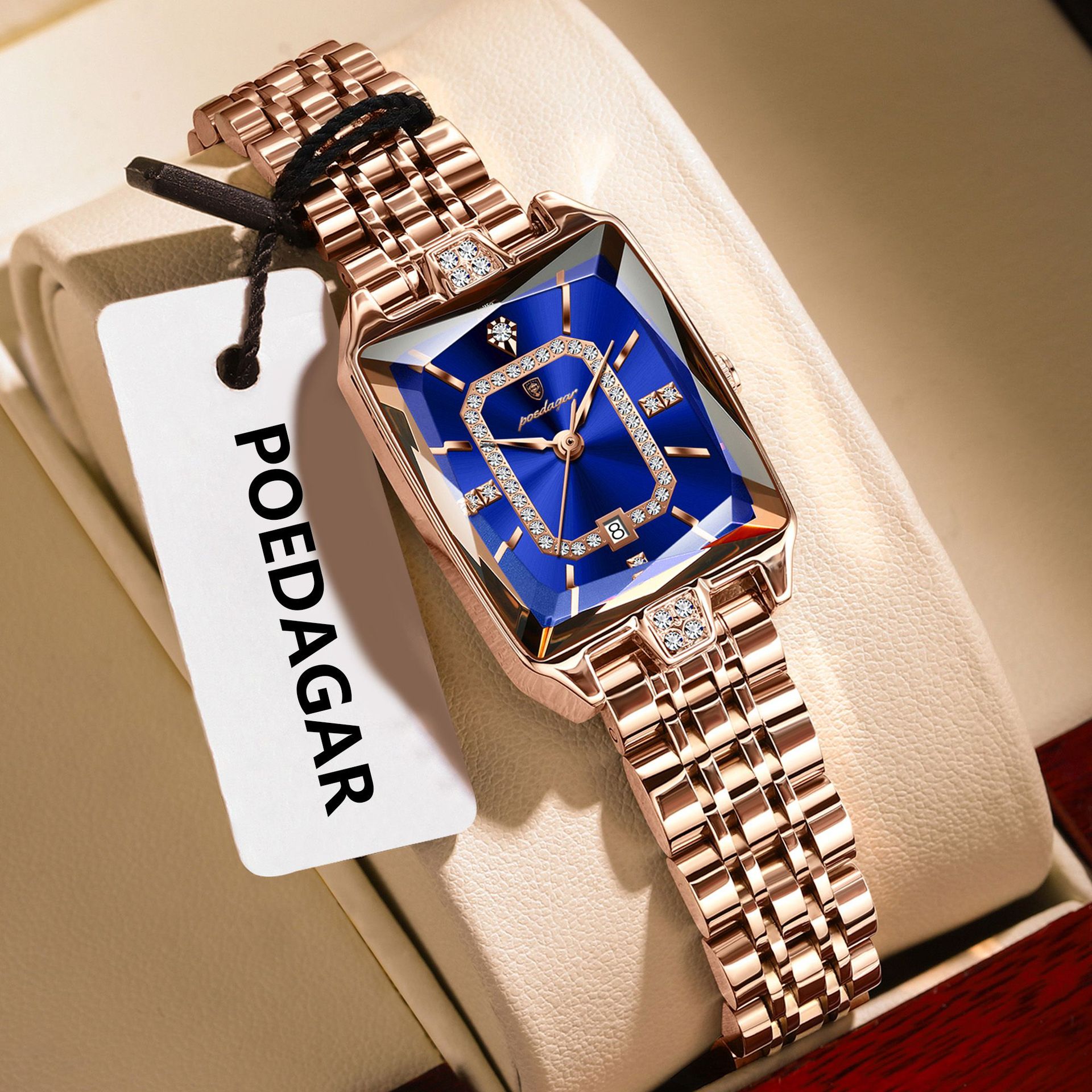 785 rose gold blue steel belt