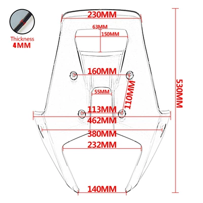 24-25 Modified Motorcycle Heightening | Motorcycle front windshield