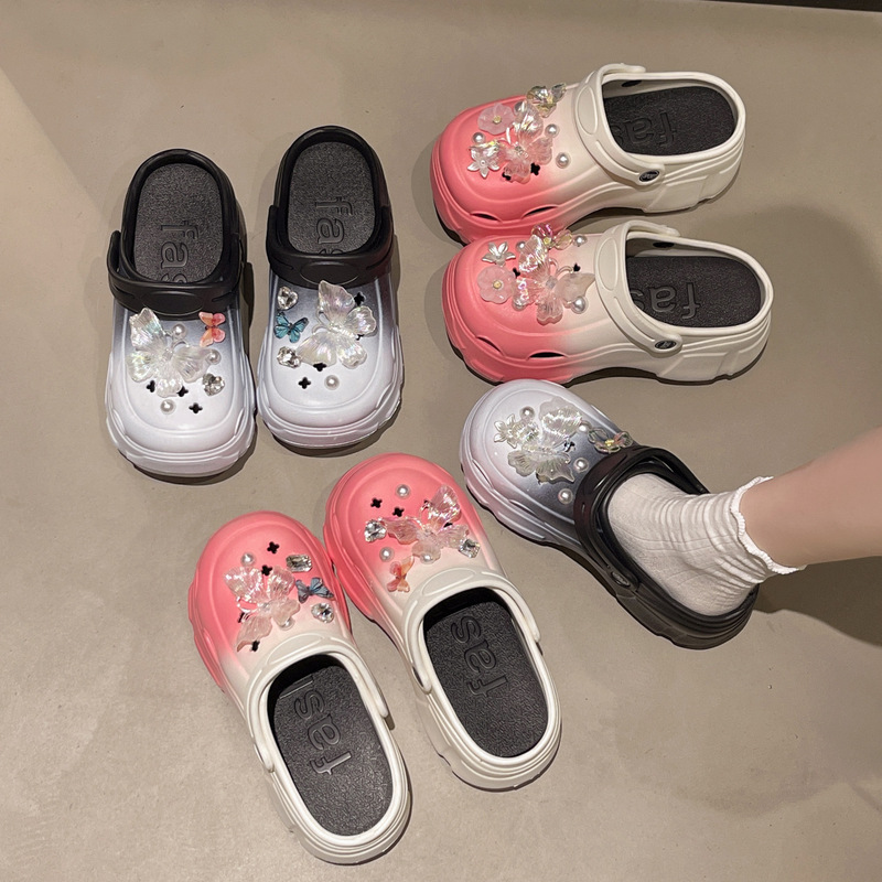 2025 Summer Explosions Cartoon Transparent Butterfly New EVA Hole Shoes All-match Soft Bottom Non-slip Sandals 2025 Summer Explosions Cartoon Transparent Butterfly New EVA Hole Shoes All-match Soft Bottom Non-slip Sandals
