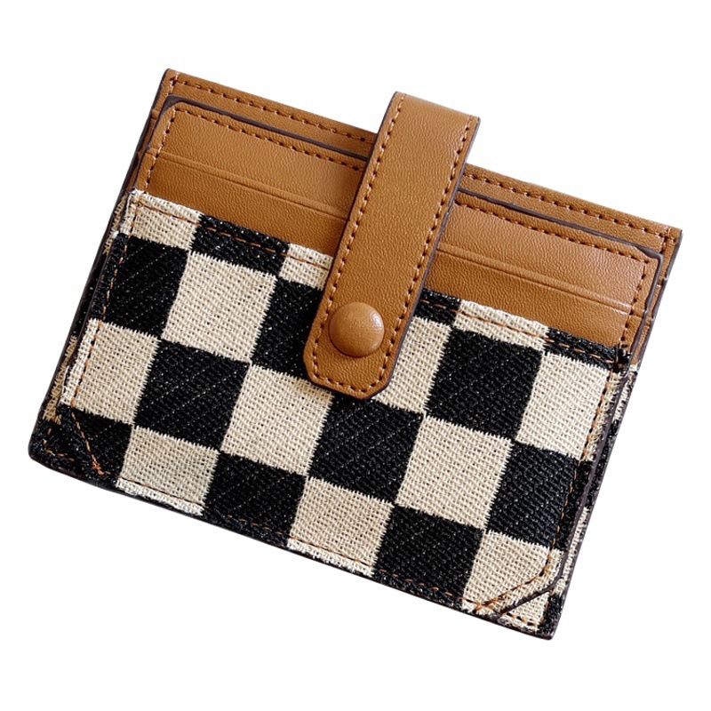 2026 New Model Small Card Holder for Women, Exquisite and High-End, Compact Driver's License Card Holder, Multifunctional Canvas Ultra-Thin Card Holder