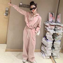 女童运动套装洋气中大童2025新款秋装儿童装春秋款休闲针织两件套
