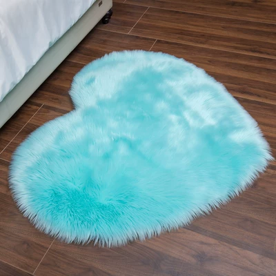 Living Room Coffee Table — Car Carpet - sky-blue-3040cm-heart-shape