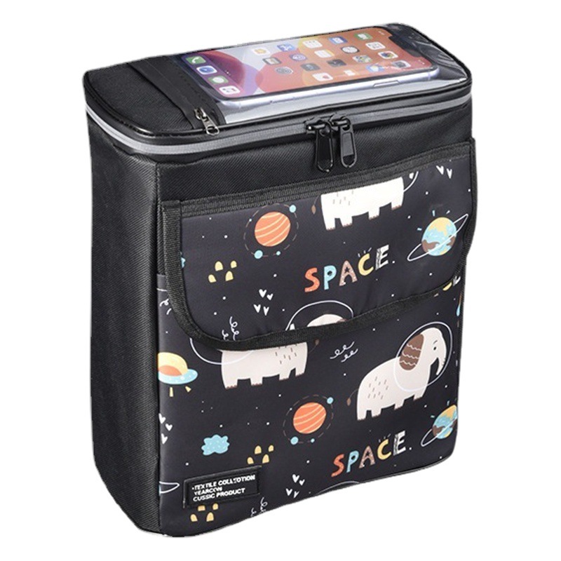 Electric car bag battery car front rain hanging bag self-bicycle storage bag large capacity touch screen bag