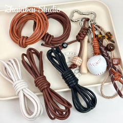 韓国 MIU スタイルバッグペンダント PU レザーロープバッグストラップアクセサリー diy 手作りビーズ素材織ロープジュエリーアクセサリー