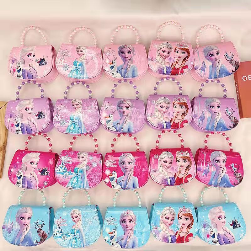 Bolso para niños Ice and Snow Princess Bolso para niñas Mochila coreana Princesa Aisha lindo bolso de mensajero de un solo hombro