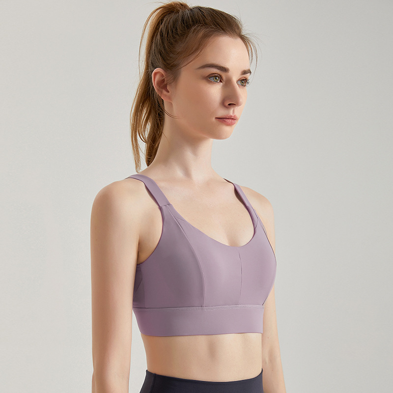 Wiman ropa interior deportiva femenina a prueba de choque correr alta intensidad ropa exterior hermosa espalda reunida delgada chaleco de yoga de una taza