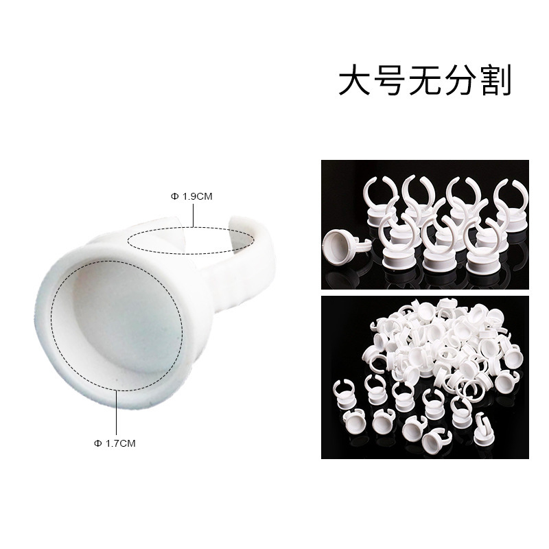 Fábrica de injerto de pestañas florecer taza de cristal dividida taza de anillo de pegamento circular en forma de corazón soporte de anillo de pegamento taza al por mayor