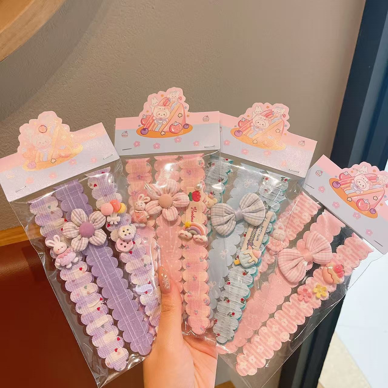 Children's Magic Tape Headwear, Cute Hairband, Baby Bangs Sticker, Hair Styling Tool for Girls, Hair Hoop, Hair Accessory for Girls