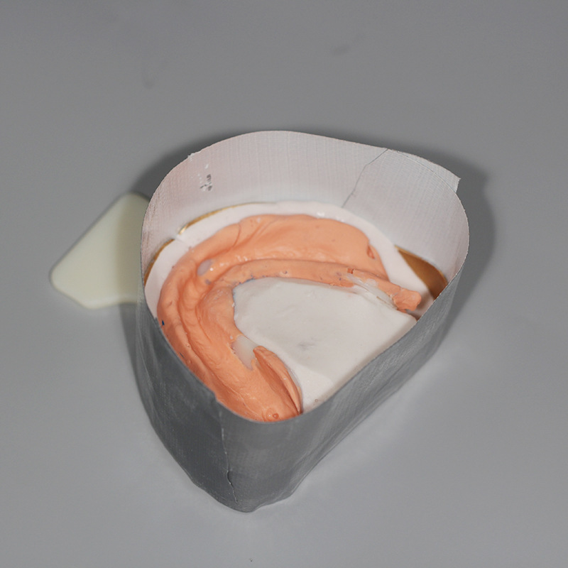 Caja de arcilla molde base cinta caja de molde dental yeso modelo de llenado