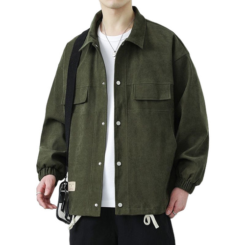 Men's Spring and Autumn Season American Workwear Jacket Vintage Loose Casual Top