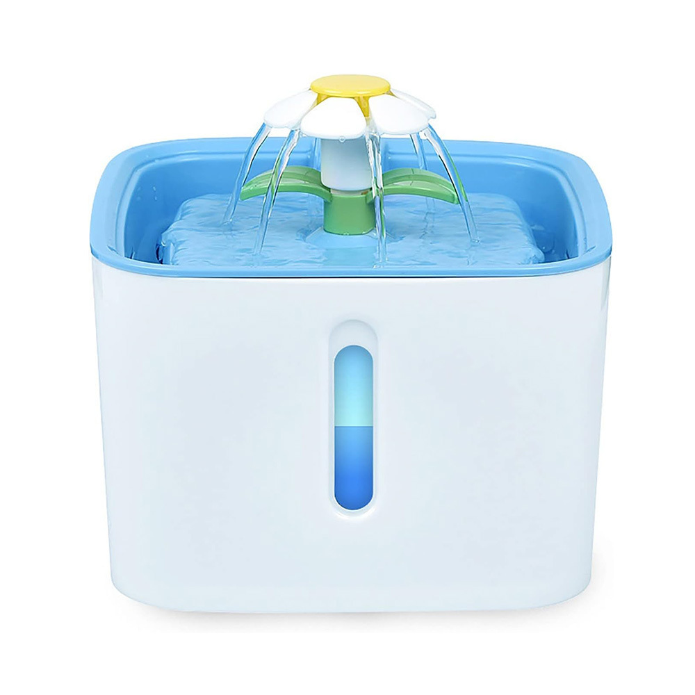 2.5L Pet Bevered Water Spout con cartucho de filtro alimentador de acero inoxidable Cat Bevered Water Spout Exclusivo transfronterizo