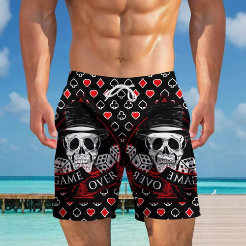2025 New Arrival: High-Quality Printed Men's Casual Shorts in European and American Style