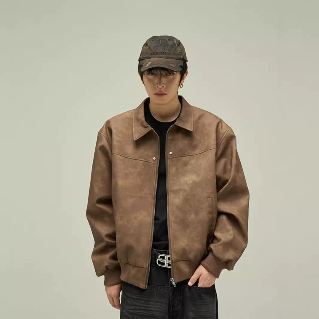 Магазин Airo American Retro коричневое кожаное пальто Meilad