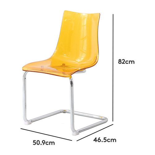 现代简约透明椅子设计师亚克力托亚斯餐椅家用网红创意靠背餐桌椅