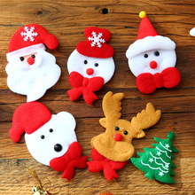 圣诞礼品配件超声波卡通挂件圣诞老人雪人麋鹿啪啪圈辅料装饰批发