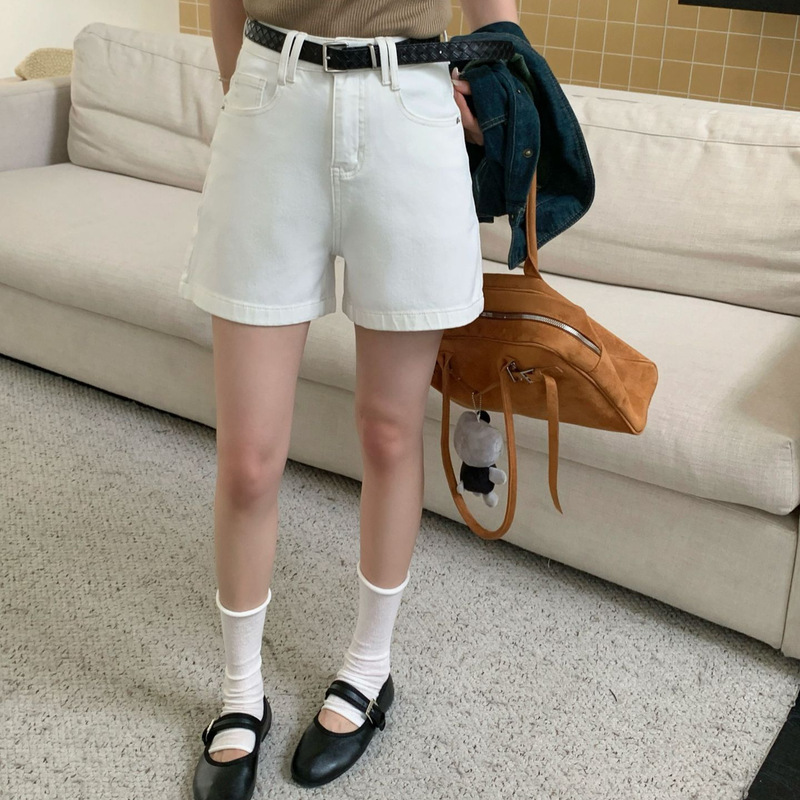 Summer Thin Material Top European-Made Guangzhou Thirteen Lines High-End Old Money Style High-Stretch Shorts Jeans with Belt 3116 Summer Thin Material Top European-Made Guangzhou Thirteen Lines High-End Old Money Style High-Stretch Shorts Jeans with Belt 3116
