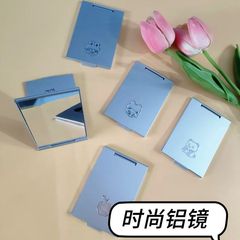 携帯両面アルミ鏡手持ちポケット鏡創意広告ハイビジョン鏡多規格刺繍美化粧ハンドル鏡