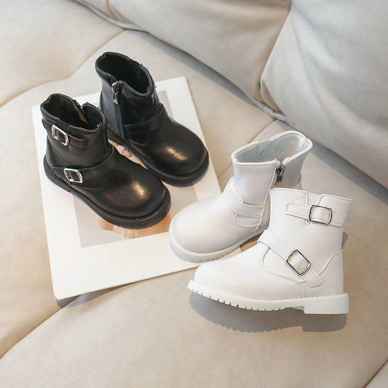 Корейская версия повседневного ремня пряжка детские короткие сапоги сапоги 2024 осень новая девушка Мартин сапоги для детей оптом