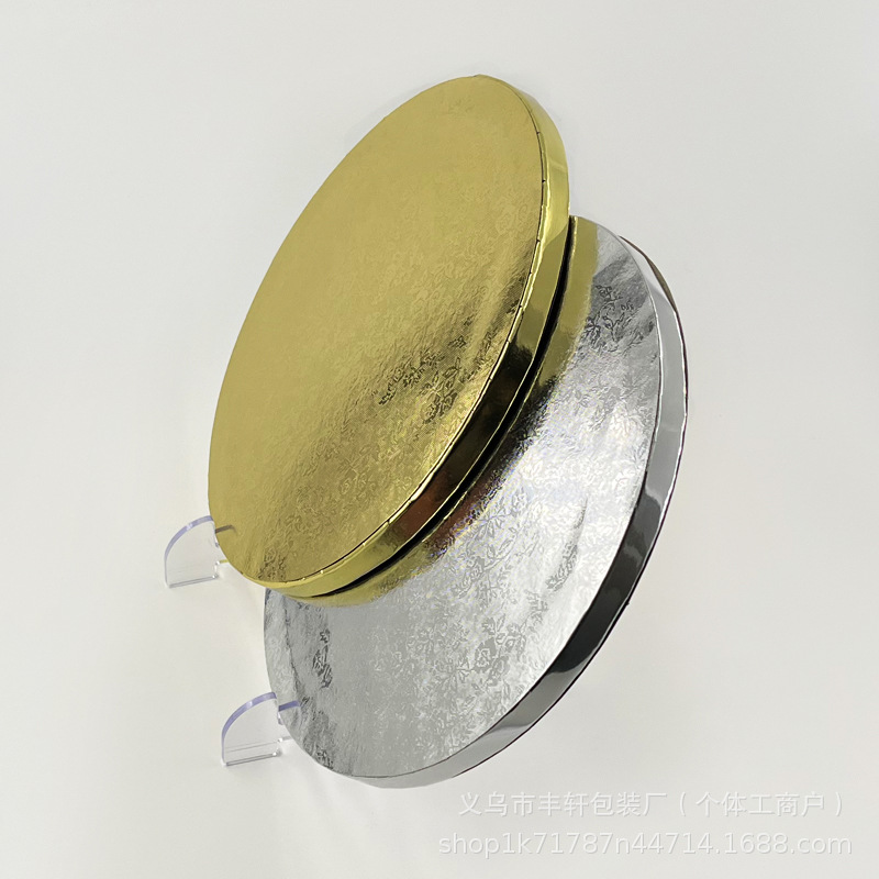 Hot sale nuevo 12mm dorado redondo pastel base doble cara revestido panal junta postre horneado West Point