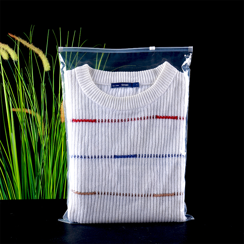 Bolsas de ropa con cremallera, bolsas de ropa transparentes, bolsas de plástico autocierre engrosadas, bolsas de cadena de 10 hilos, almacenamiento de camisas