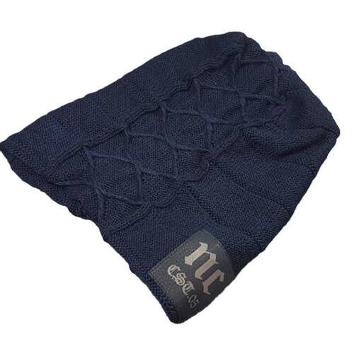 Men's winter and autumn thermal lined thick knitting hat, outdoor sports warm beanie, Korean style letter beanie
