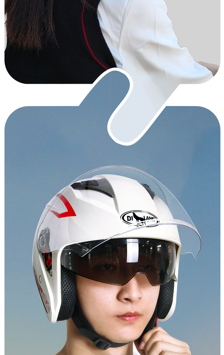 3C Certified Electric Vehicle Helmet for Men and Women, Winter Warm Motorcycle, Motorcycle, Battery Car, Four-Season Safety Helmet