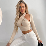 (Трансграничная торговля), весенняя летняя сексуальная футболка, нарукавники, европейский стиль, городской стиль