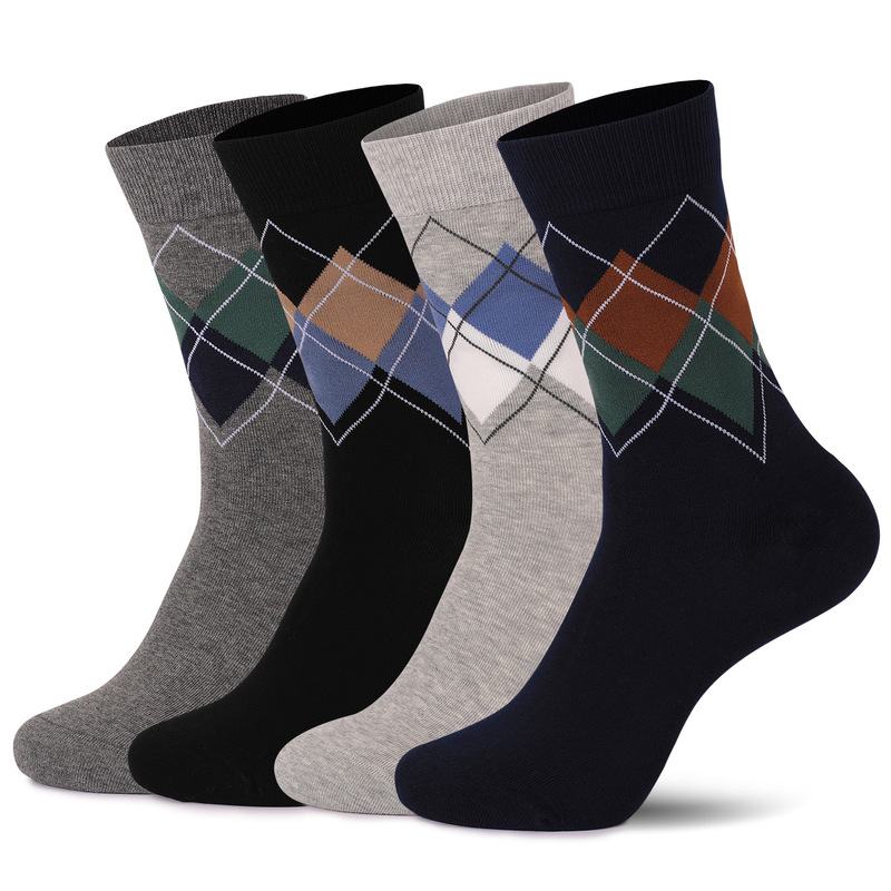 British Style Diamond-Shaped Mid-Tube Commuter Socks Office Men's Cotton Socks Autumn and Winter New Amazon Business Mid-Tube Socks British Style Diamond-Shaped Mid-Tube Commuter Socks Office Men's Cotton Socks Autumn and Winter New Amazon Business Mid-Tube Socks