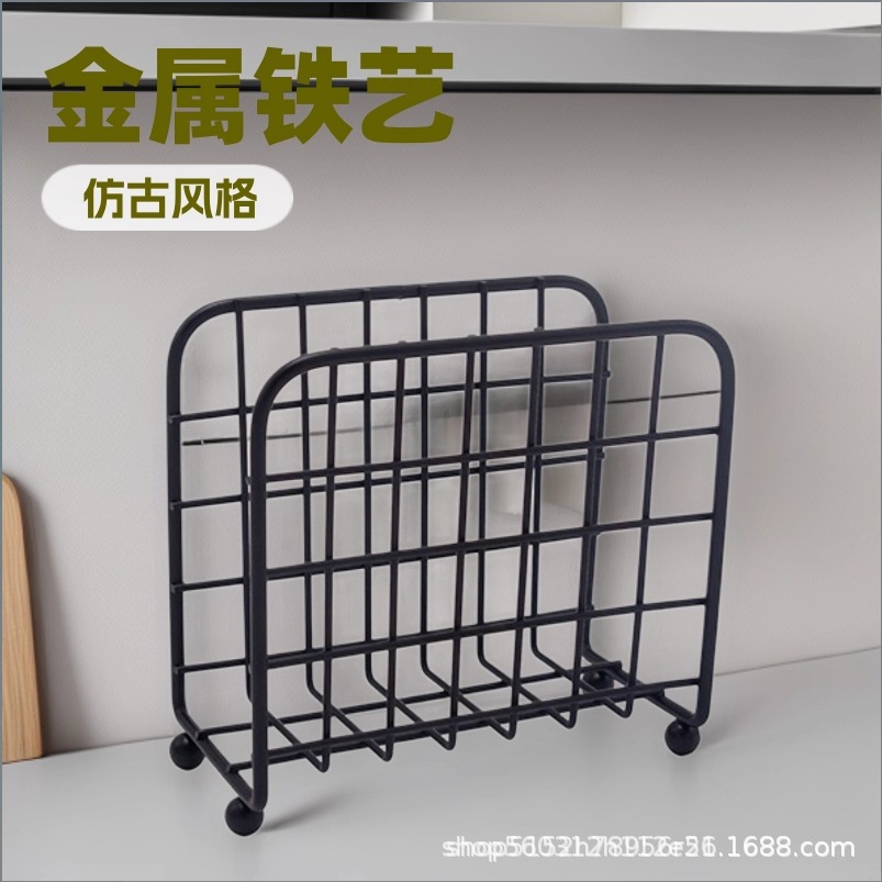 Amazon transfronterizo rejilla cuadrada estante de toallitas comedor sala de estar cocina hierro forjado estante de toallitas de mesa de té estante de toallitas image 2