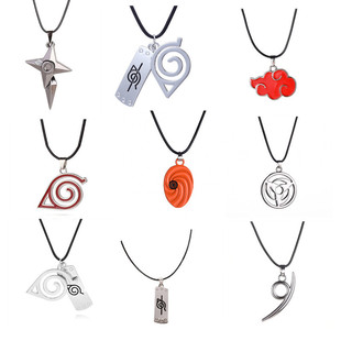 Alloy Accessories Japanese Animation Peripheral Jewelry Naruto Products Shuriken Wood Leaf Necklace