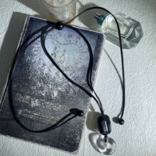 【蜜南】monies风 手作皮绳搭配乌木树脂简约大气复古个性款项链