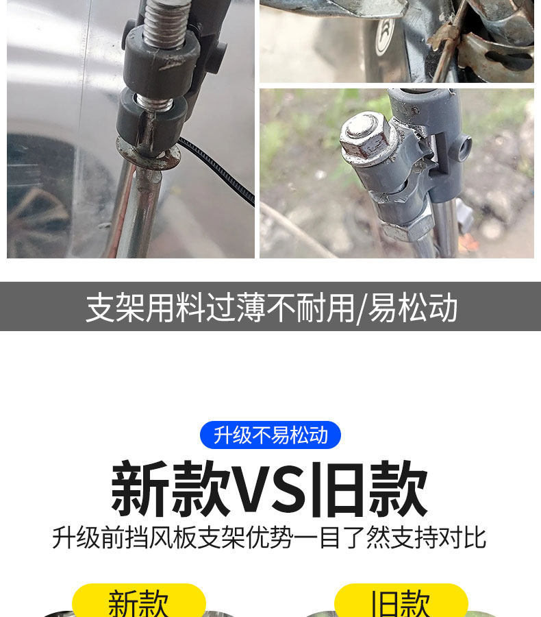 Electric Vehicle Canopy Bracket, Canopy Fixing Bracket Accessories, Rearview Mirror Sunshade, Solid Stainless Steel Bracket Base