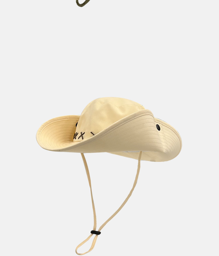 Unisex Basic Cowboy-Stil Moderner Stil Geometrisch Einfarbig Große Traufen Bucket Hat display picture 3