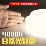 自然光led柔性灯带暖光商用隐光220v12V软灯条4000k中性光霓虹灯