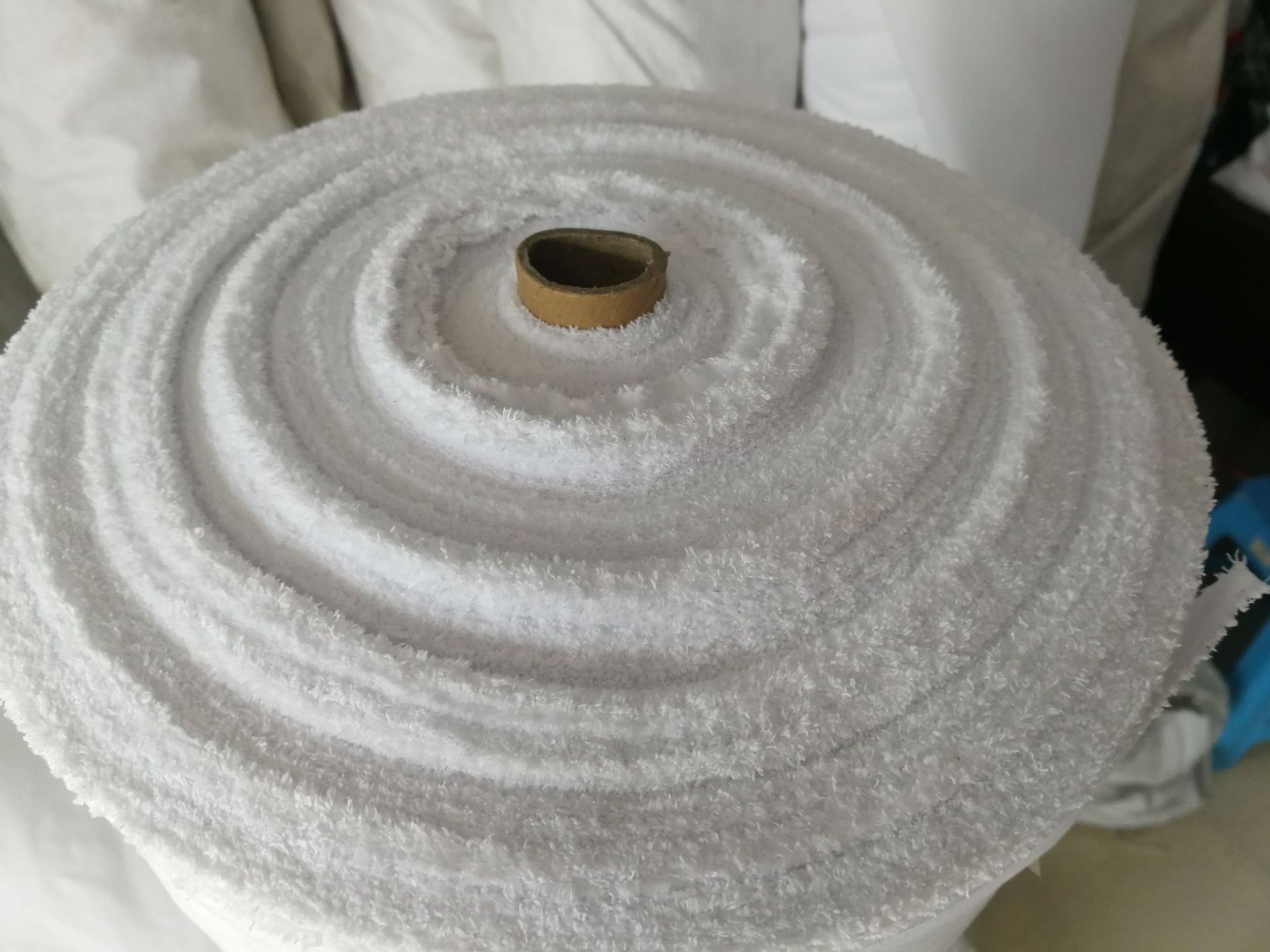 现货漂白桃皮绒  数码印花布专用  有现货1米6宽度 83克 白色里布