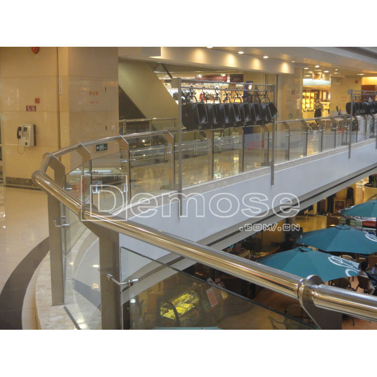 玻璃护栏 不锈钢 钢板立柱不锈钢栏杆 走廊建筑钢化玻璃栏板