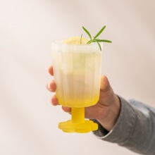 花开半朵彩色玻璃杯家用耐热杯子磨砂雪糕矮脚酒杯欧式冷饮杯