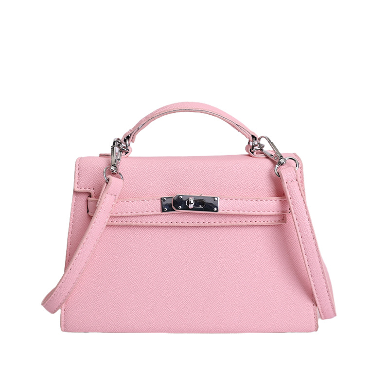 Botón de plata estampado de palma portátil Kelly bolso pequeño para mujeres 2026 ventas transfronterizas calientes nuevo lujo ligero de alta sensación mochila