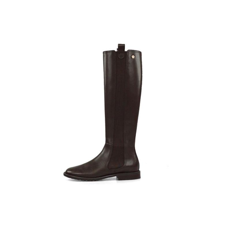 Chanel estilo negro botas para las mujeres de otoño e invierno Nueva plana de alta botas de montar botas altas de la rodilla botas altas