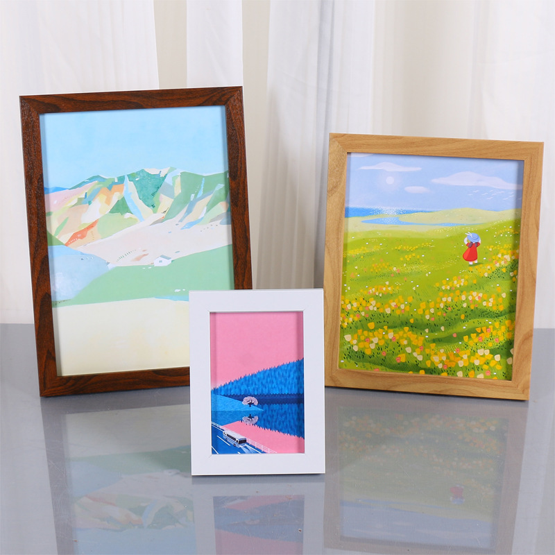 Simple wooden photo frame table 4 open 8 open A316 inch calligraphy and painting sketch mounted wall photo frame ornaments picture frame wholesale Simple wooden photo frame table 4 open 8 open A316 inch calligraphy and painting sketch mounted wall photo frame ornaments picture frame wholesale