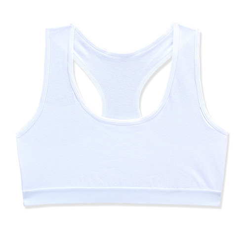 Girls' development period I-back foreign trade solid color anti-bulge tube top children's vest underwear suspenders 9-14 years old