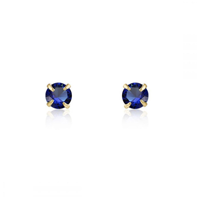 Fashion Simple Multicolor Zircon Four Claw Earrings display picture 3
