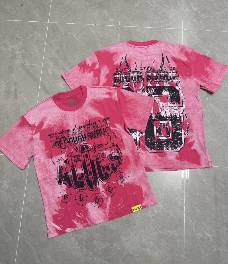 Loso That's A Awful Lot Of Cough Syrup T-shirt ALOCS Pink Tie Dye