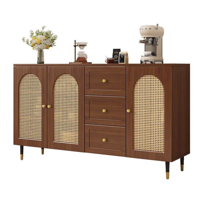 Rattan Sideboard Cupboard Home Storage Cabinet Living Room Simple Tea Storage Cabinet Restaurant Dish Cupboard