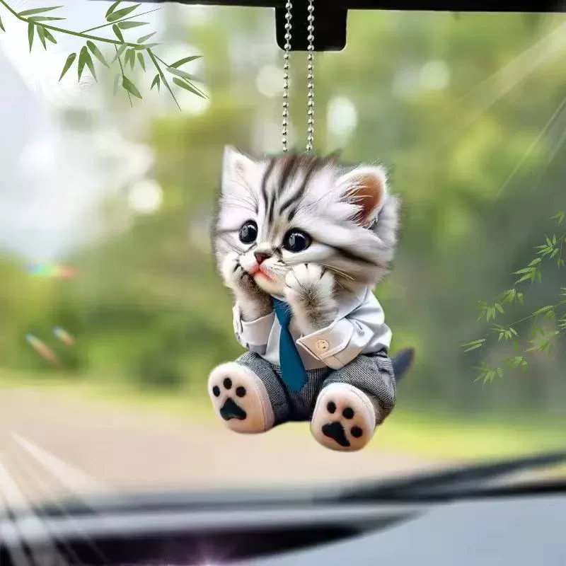 Трансграничные новые акрилы для кошек 3D подвески для салона автомобиля висячий рюкзак лекарственные брелки для украшения подарков