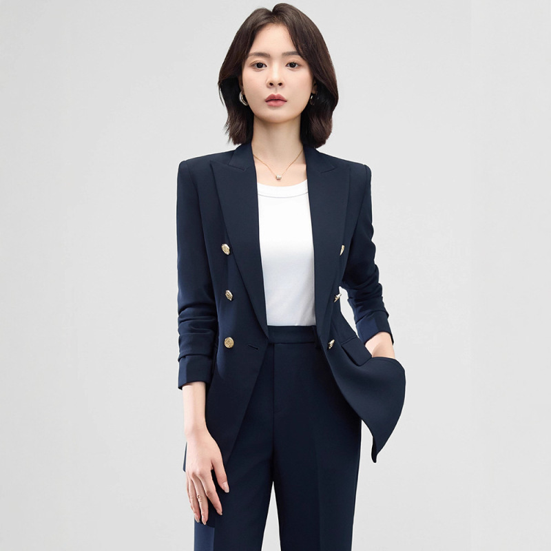 2025秋装高级感西服套装女简约干练气质女神范通勤职业小西装外套|undefined