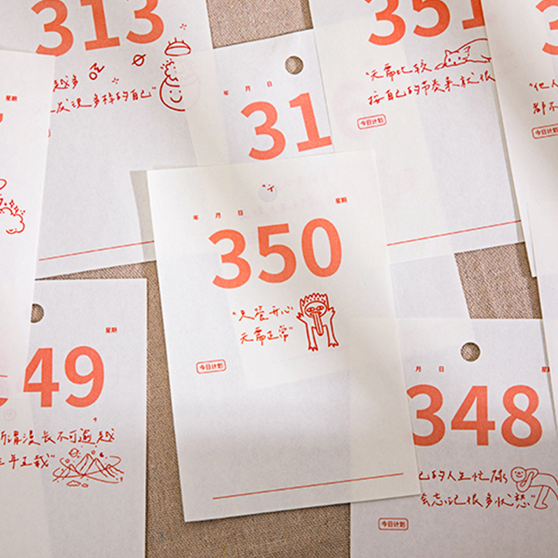 Qingheji 100 日 200 日 365 日大学入試自己規律チェックインカウントダウンカレンダークリエイティブ卓上カレンダー卸売|undefined