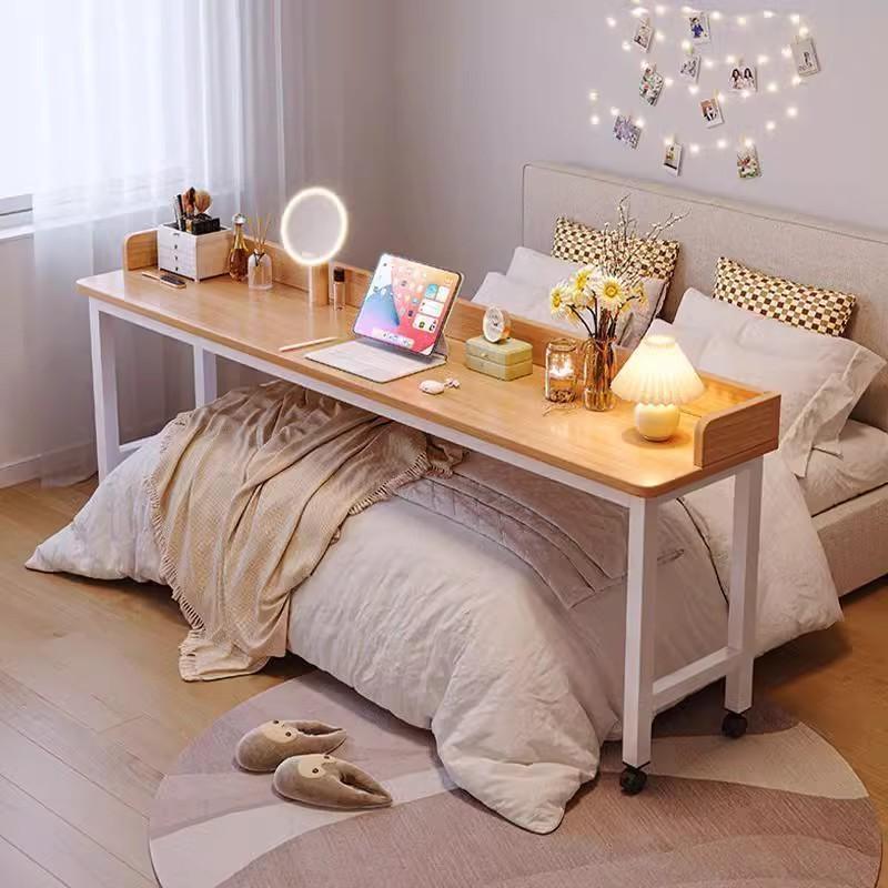 Computer Desk, Bed Desk, Student Bedroom, Lazy Table, Long Cross-Bed Table, Multi-Functional Removable Lazy Bedside Table