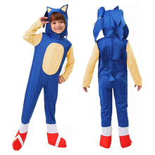 索尼克服装万圣节儿童服装动漫音速小子衣服Cospaly角色舞台表演