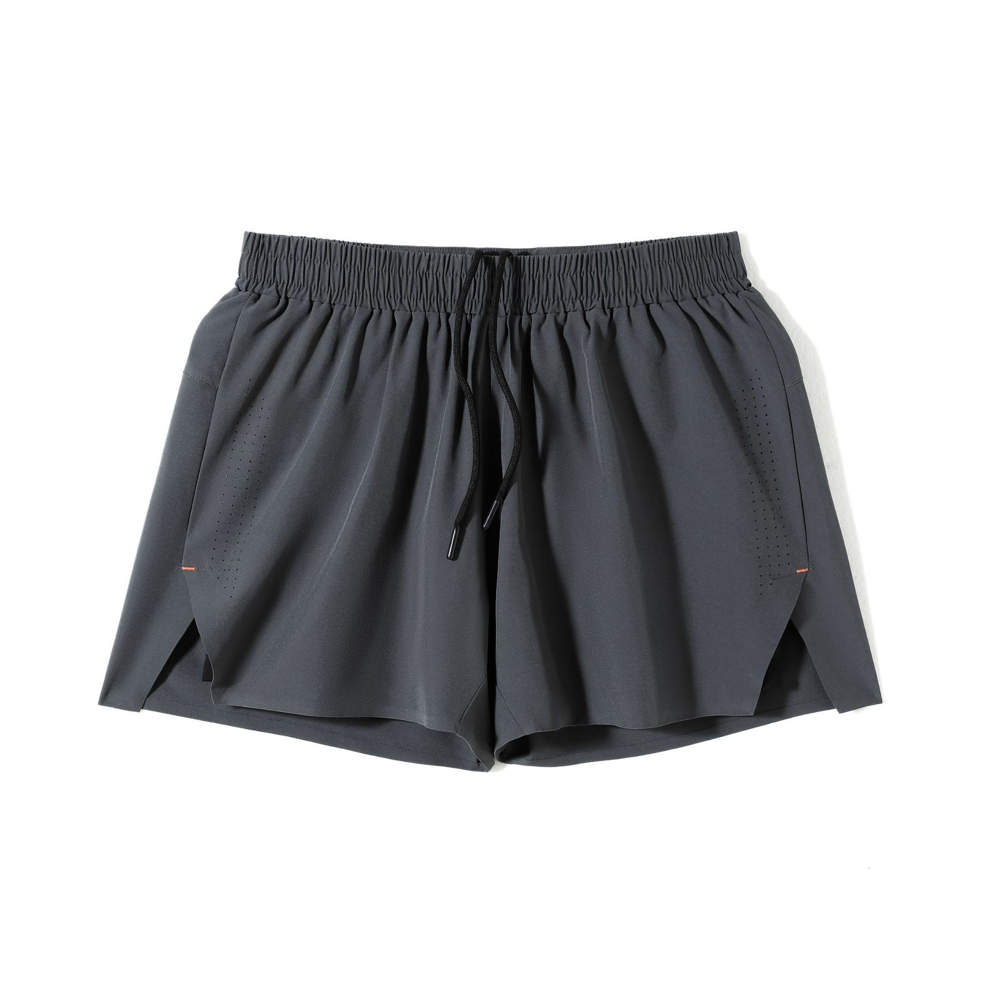 Pantalones cortos de maratón para hombres, pantalones rápidos y secos, ropa deportiva al aire libre con pantalones dobles forrados